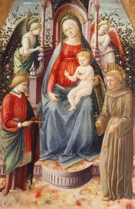 Die Madonna und das Kind mit den Heiligen Julian und Franziskus von Francesco di Stefano Pesellino