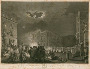 Der Aufruhr in der Broad Street, London, am 7. Juni 1780 von Francis (after) Wheatley