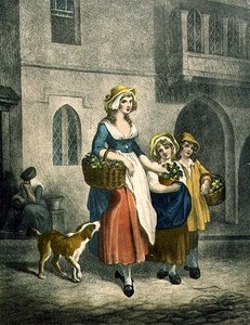 Zwei Bündel ein Penny Primeln, Zwei Bündel ein Penny, Platte 1 aus den "Cries of London" von Francis (after) Wheatley