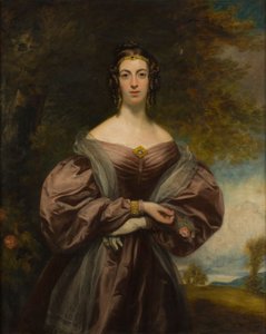 Dreiviertelporträt von Jessie Duff mit einer Rose von Francis (follower of) Grant