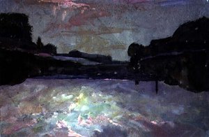Fluss-Sonnenuntergang von Francis Abel William Taylor Armstrong