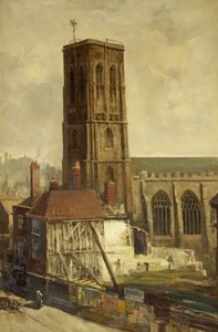 Ansicht der Temple Church von Francis Abel William Taylor Armstrong