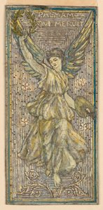 Entwurf für Mosaik- oder Glasfenster zu Ehren eines Malers („Palmam Qui Meruit Ferat“) von Francis Augustus Lathrop