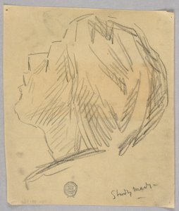 Skizze eines Frauenkopfes von Francis Augustus Lathrop