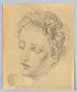 Skizze eines Frauenkopfes von Francis Augustus Lathrop
