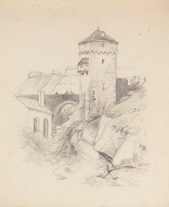 Turm in einem Dorf von Francis Augustus Lathrop