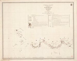 Indexkarte zur folgenden Vermessung der Küste von Karamania von Francis Beaufort