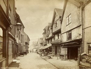 Butcher Row, mittelalterliche Straße in Coventry, Warwickshire, ca. 1880 von Francis Bedford