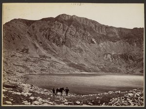 Männer und Pferd am See von Francis Bedford
