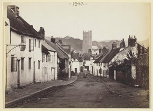 [Unbetitelt, strohgedeckte Häuser und Kirche], 1860-94 von Francis Bedford