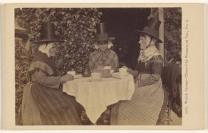 Walisische Gruppe - drei alte Frauen beim Tee, Nr. 3 von Francis Bedford
