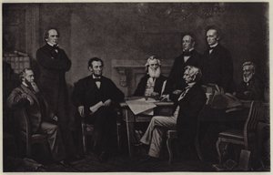 Erste Lesung der Emanzipationsproklamation von Abraham Lincoln