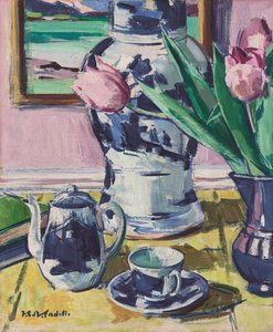 Stillleben mit Tulpen und Iona von Francis Campbell Boileau Cadell