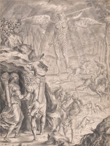 Dido und Aeneas Schutz suchend in einer Höhle von Francis Cleyn