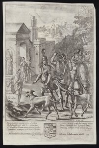 Evander und Aeneas in Palentium