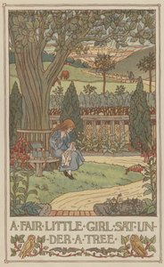 Ein hübsches kleines Mädchen saß unter einem Baum von Francis Donkin Bedford