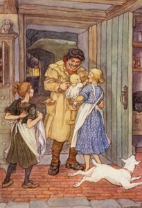 Illustration für Die Grille auf dem Herd von Charles Dickens von Francis Donkin Bedford