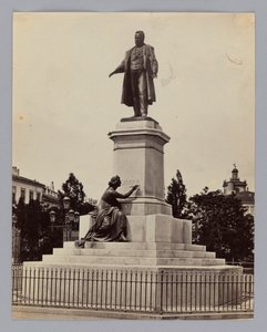 Mailand. Antonio Tantardini (1829-1879) und Odoardo Tabacchi (1831-1905), Denkmal für Camillo Benso Conte di Cavour, italienischer Politiker und Unternehmer von Francis Frith
