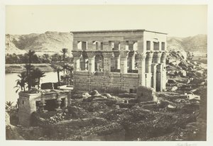 Pharaos Bett, Philä, vom Großen Tempel, 1857 von Francis Frith