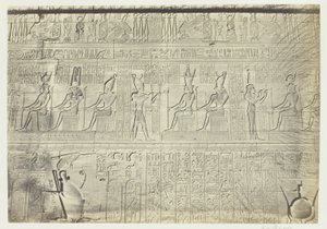 Skulpturen von der Außenwand, Dendera von Francis Frith