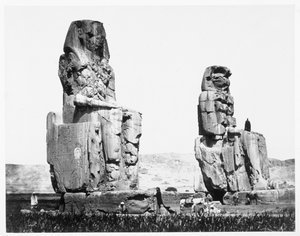 Die Kolosse von Memnon, Theben, Ägypten, 1860 von Francis Frith