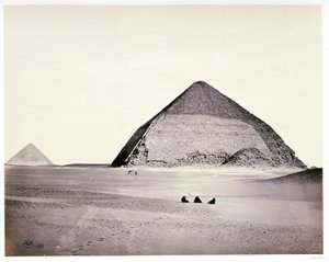 Die Pyramiden von Dahschur, von Südwesten von Francis Frith