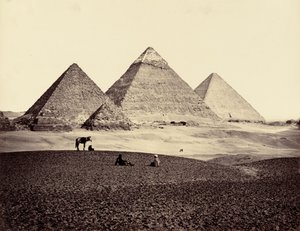 Die Pyramiden von Gizeh, von Südwesten von Francis Frith