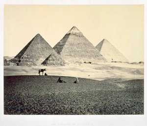 Die Pyramiden von El-Geezeh von Südwesten, Ägypten von Francis Frith