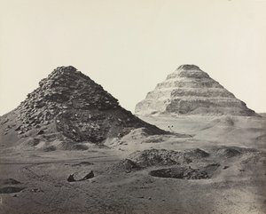 Die Pyramiden von Saqqara, vom Nordosten