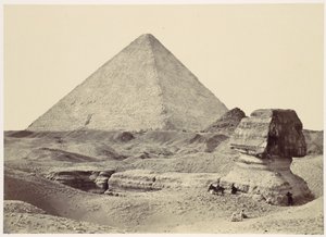 Die Sphinx und die Große Pyramide, Gizeh von Francis Frith