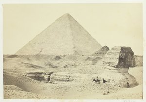 Die Sphinx und die Große Pyramide, Gizeh, 1857 von Francis Frith