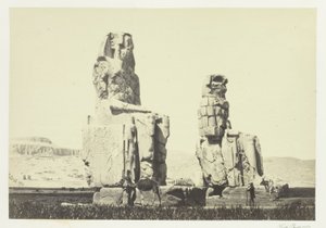 Die Statuen von Memnon, Ebene von Theben von Francis Frith