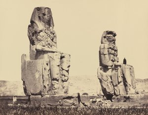 Die Statuen der Ebene, Theben von Francis Frith