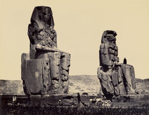 Die Statuen der Ebene, Theben von Francis Frith