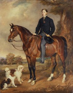 Ein Reiterporträt von Seymour Sydney Hyde, 6. Earl of Harrington