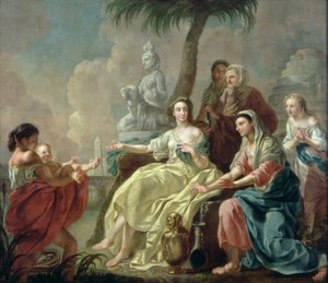 Das Auffinden des Säuglings Moses im Schilf, 1746 von Francis Hayman