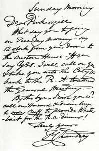 Ein Brief von Francis Leggatt Chantrey, 1839