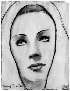 Gesicht einer Frau im Schleier von Francis Picabia