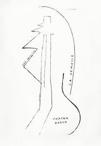 Poemes et Dessins de la Fille nee sans Mere, Nr.23, veröffentlicht von Imprimeries Reunies, Lausanne von Francis Picabia