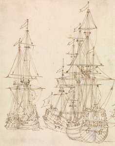 Studien von Schiffen von Francis Place