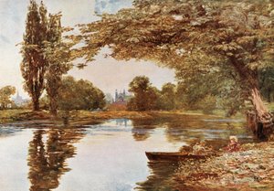 Eton College Chapel von der Themse aus gesehen von Francis S. Walker