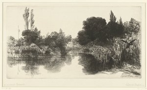 Teich von Francis Seymour Haden (Sir) (signed by artist)
