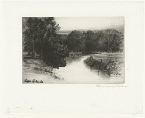 Sonnenuntergang in Irland von Francis Seymour Haden (Sir) (signed by artist)