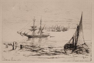 Eine Brigg vor Anker, 1879