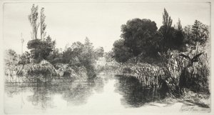 Shere Mill Pond (Die größere Platte) von Francis Seymour Haden