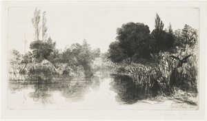 Shere Mill Pond (Die größere Platte), 1860 von Francis Seymour Haden