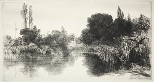 Shere Mill Pond Die größere Platte, 1860 von Francis Seymour Haden
