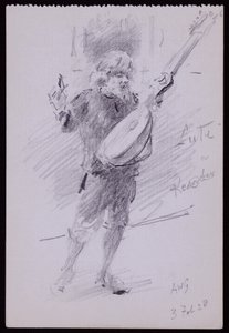 Porträt von Arnold Dolmetsch von Francis Wilfred Lawson