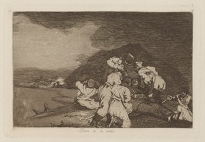 Es dient dir recht, Pl. 6 aus der Serie Die Schrecken des Krieges von Francisco de Goya