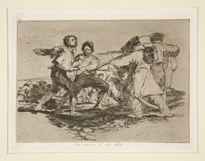 Con razón o sin ella (Mit Recht oder Unrecht), pl. 2 aus der Serie Los desastres de la guerra (Die Schrecken des Krieges) von Francisco de Goya